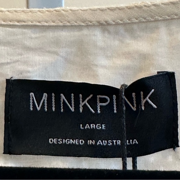 NWT MINKPINK Lola Eyelet Wrap Top Sz L (US 8) White - Picture 10 of 11